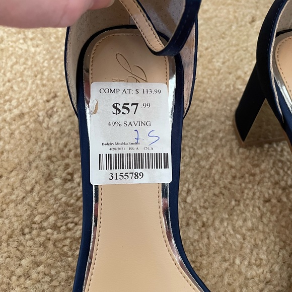 NWT Navy Blue heels - Picture 2 of 3